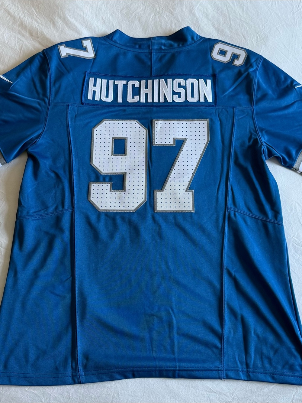 Official Nike, Onfield Apparel, Detroit Lions Jersey - Hutchinson #97 - Large